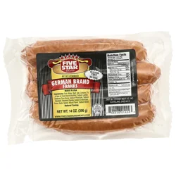 Five Star Brand German Brand Franks 14 Oz Package