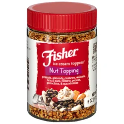 Fisher Ice Cream Toppers Nut Topping 5 oz. Canister