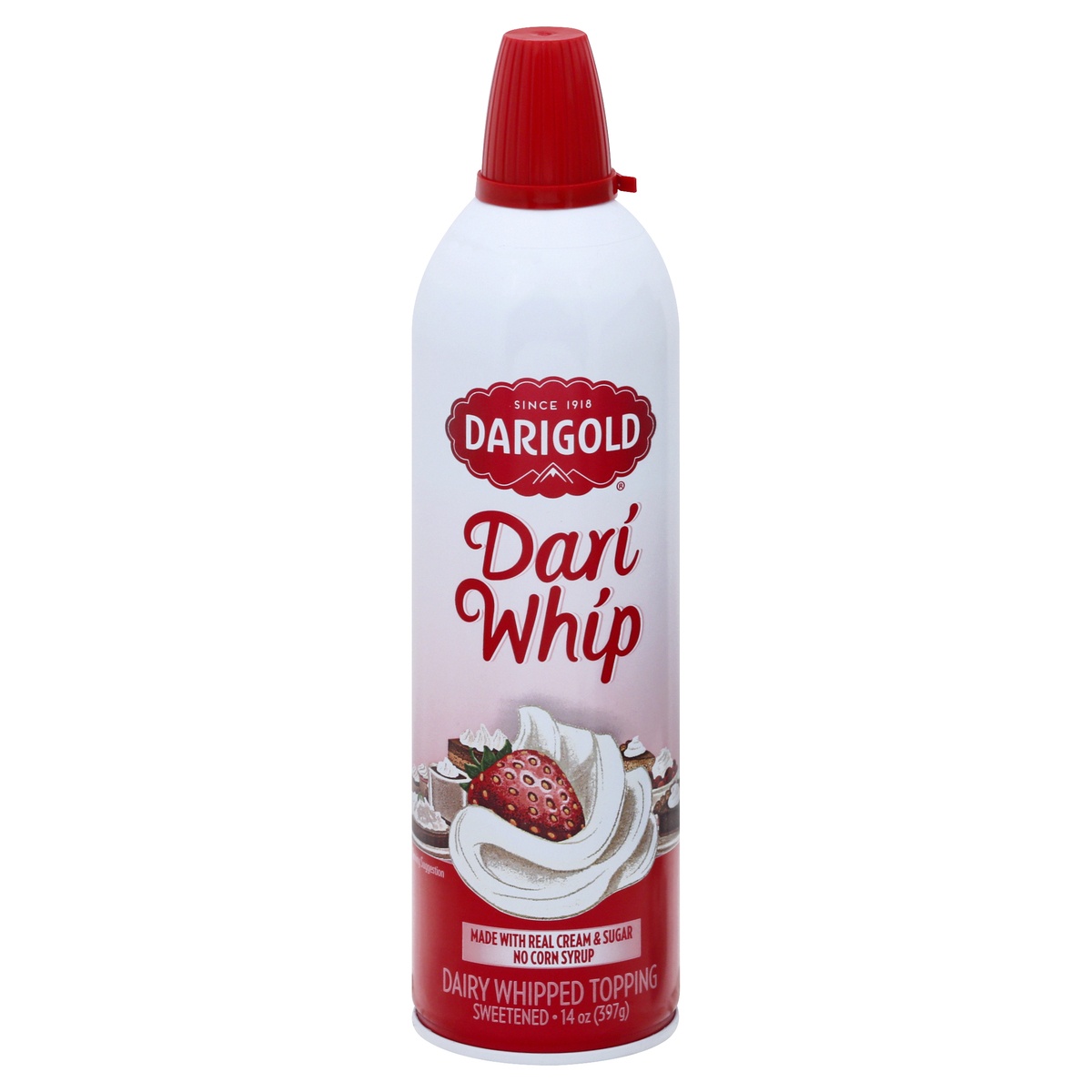 slide 1 of 1, Darigold Light Whip Cream Aeroso, 14 oz