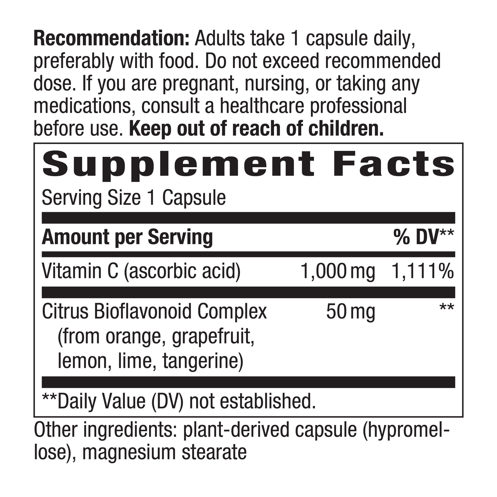 slide 4 of 4, Nature's Way Vitamin C with Bioflavonoids Extra Strength‡, 1 ct