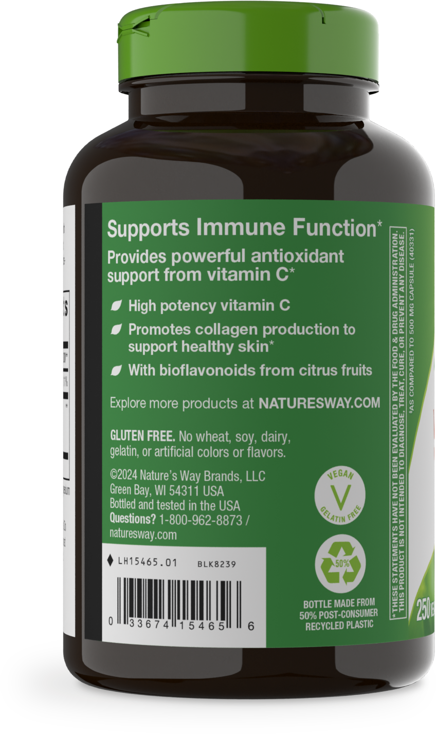 slide 2 of 4, Nature's Way Vitamin C with Bioflavonoids Extra Strength‡, 1 ct