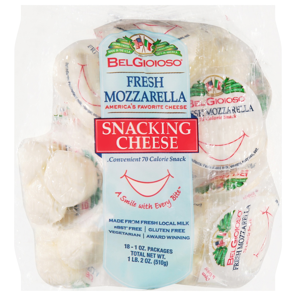 BelGioioso Mozzarella Snack Pack 18 ct; 1 oz Shipt