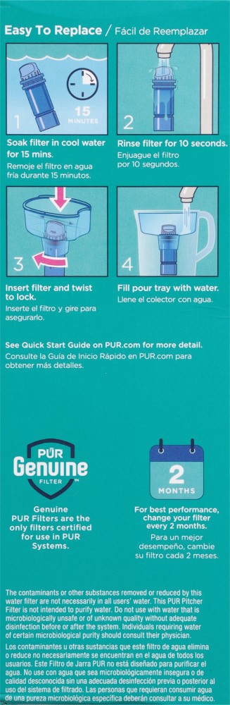 slide 4 of 4, Pur Plus CRF-950Z 3-in-1 Pitcher Filter 1 ea, 1 ct
