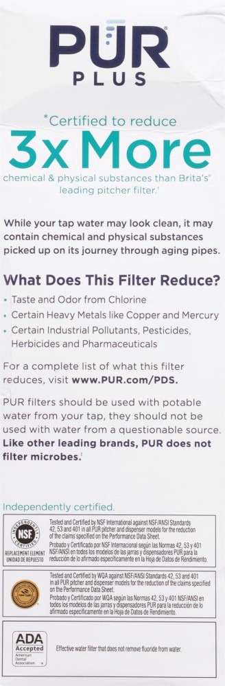 slide 3 of 4, Pur Plus CRF-950Z 3-in-1 Pitcher Filter 1 ea, 1 ct