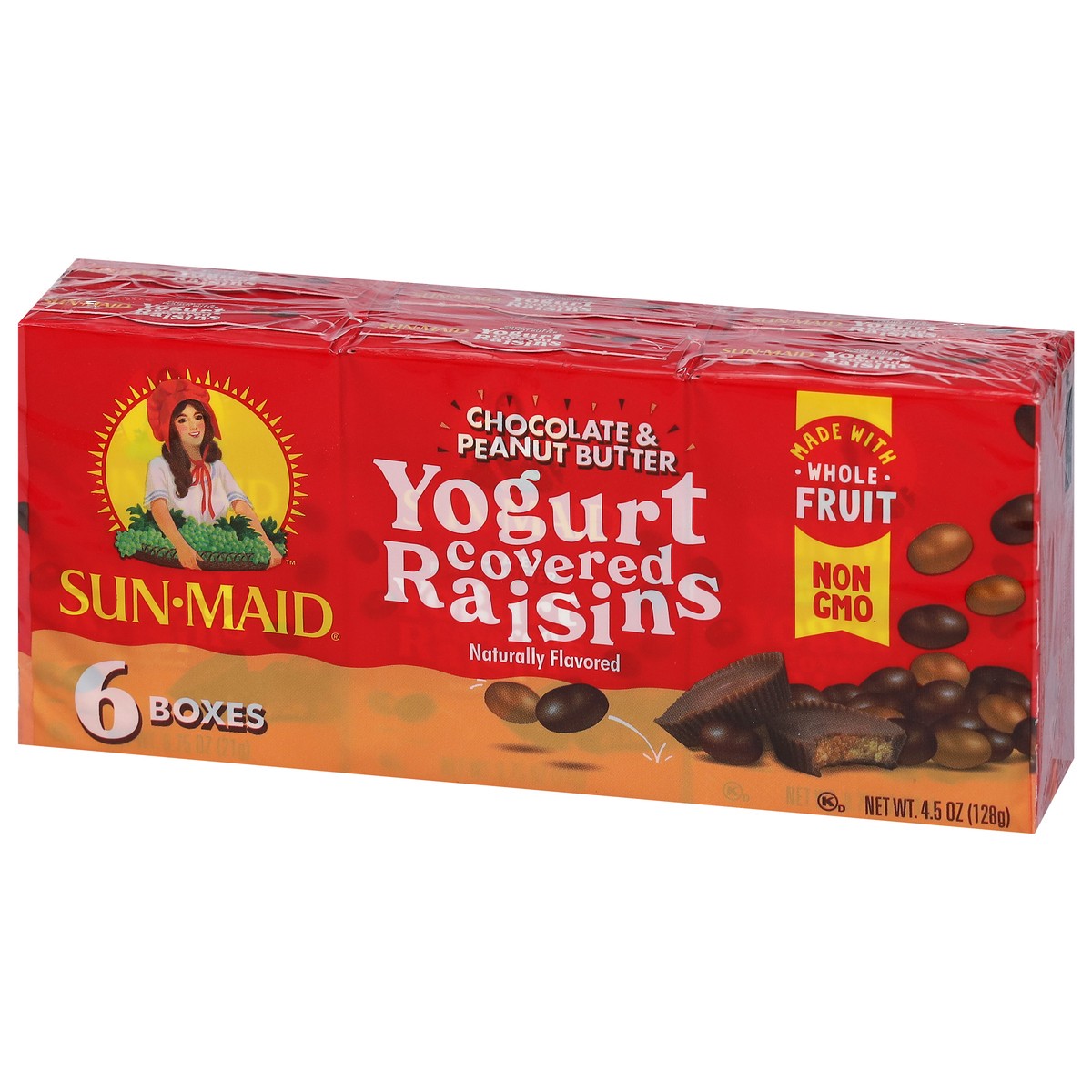 slide 8 of 11, Sun-Maid Yogurt Covered Chocolate & Peanut Butter Raisins 6 Boxes, 6 ct