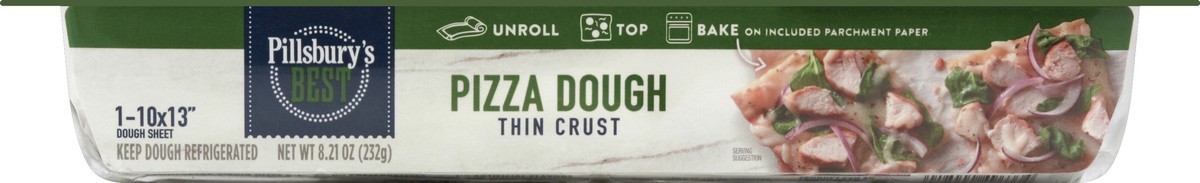 slide 5 of 6, Pillsbury Thin Crust Pizza Dough, 8.21 oz