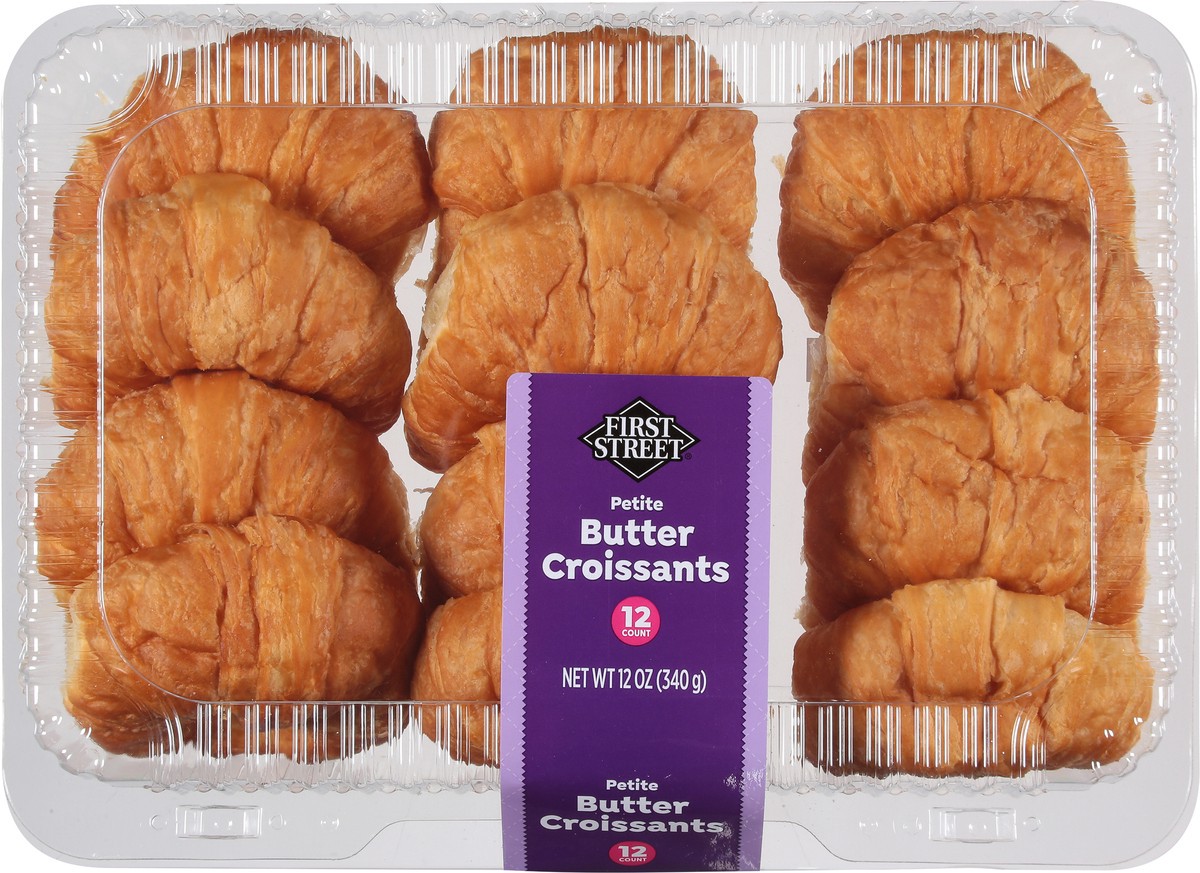 slide 10 of 14, First Street Petite Butter Croissant, 12 ct