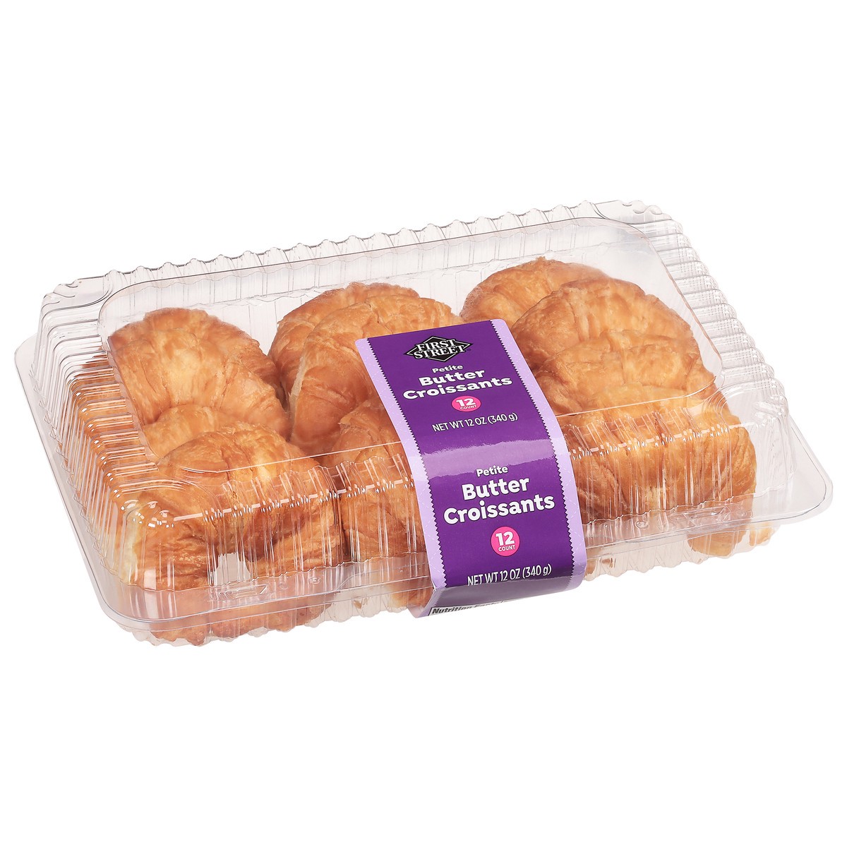 slide 8 of 14, First Street Petite Butter Croissant, 12 ct