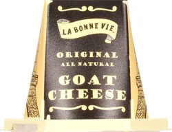 La Bonne Vie Goat Cheese Pyramid is crafted in France. Unlike so many goat cheese logs that are crumbly and sour, with a sharp, acidic bite La Bonne Vie Goat Cheese Pyramid is a smooth, creamy fresh goat cheese with a light, lemony flavor.