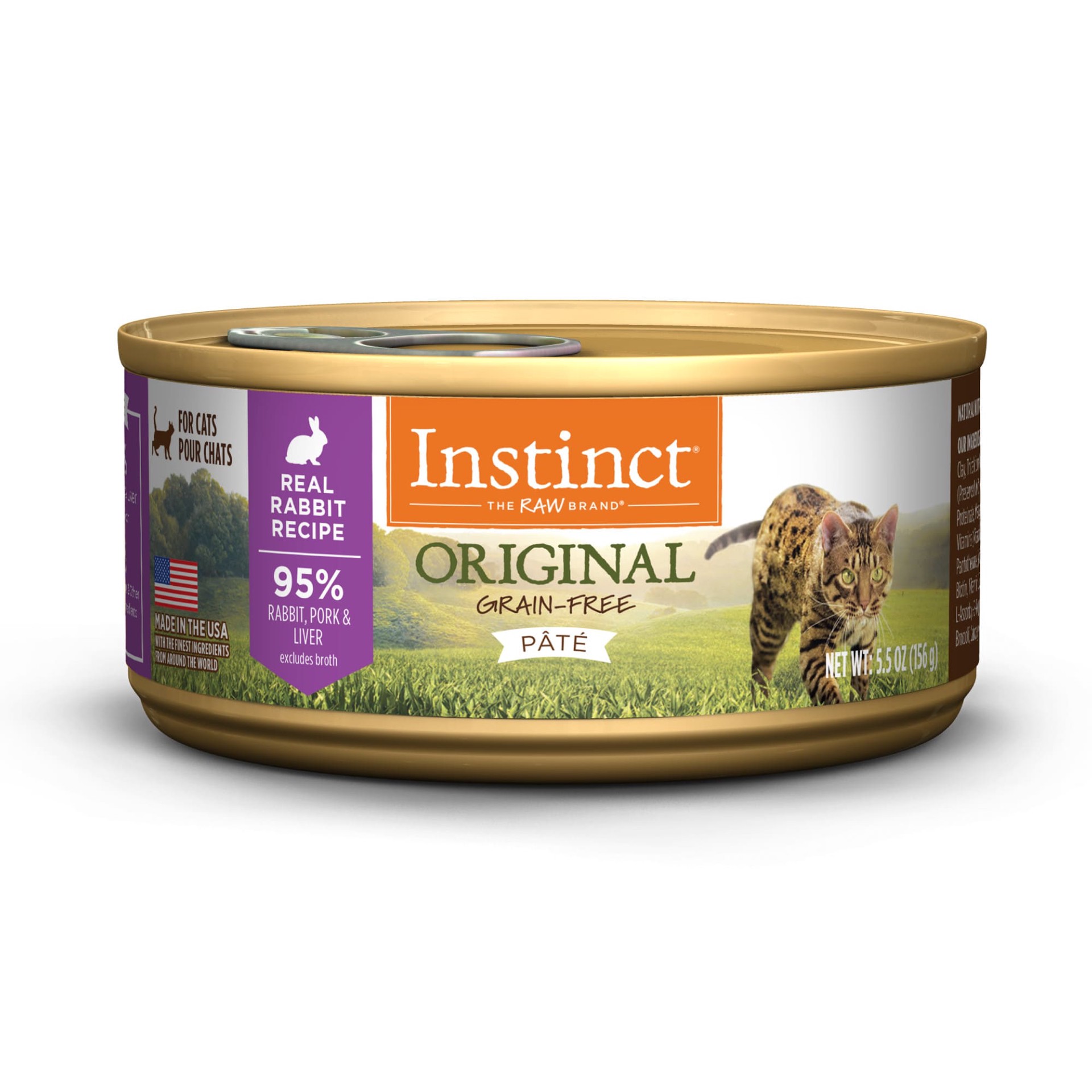 slide 1 of 6, Instinct Original Rabbit Wet Cat Food, 5.5 oz. Can, 0.34 lb