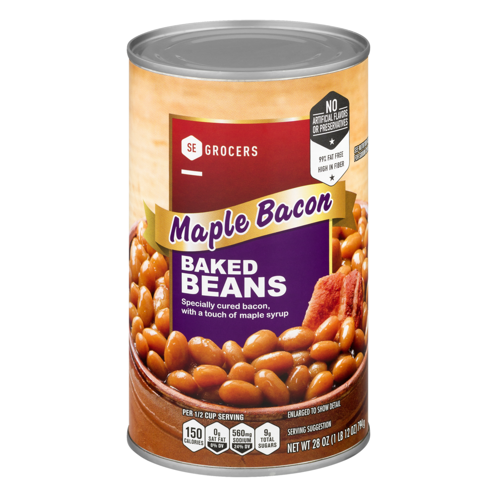 slide 1 of 1, SE Grocers Maple Baked Bean, 28 oz
