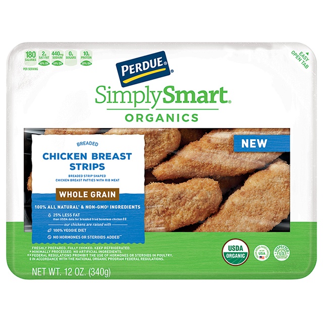 slide 1 of 5, Perdue Baked Whole Grain Breaded Chicken Breast Strips, 12 oz