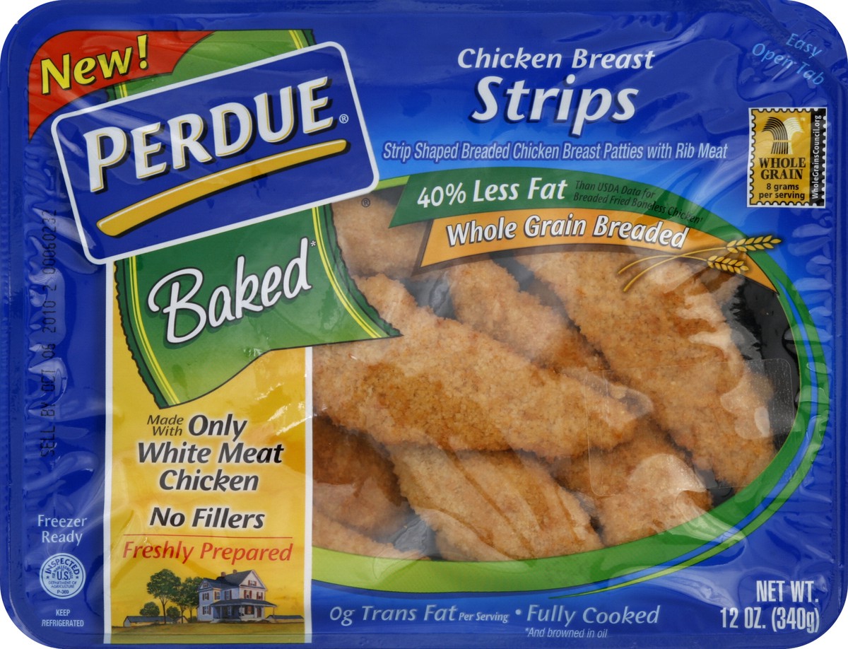 slide 5 of 5, Perdue Baked Whole Grain Breaded Chicken Breast Strips, 12 oz