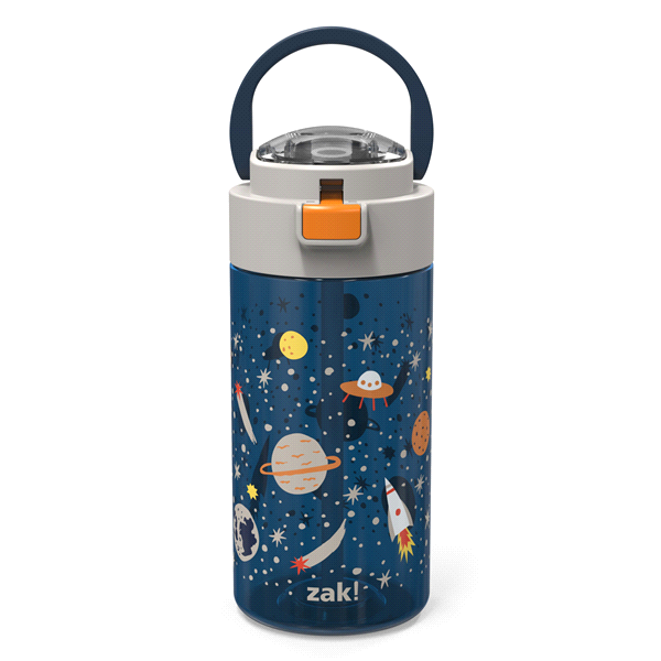 slide 5 of 5, Zak! Designs Space Genesis Flex Sip Water Bottle, 18 oz