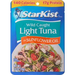 StarKist Wild Caught Light Tuna in Sunflower Oil 2.6 oz