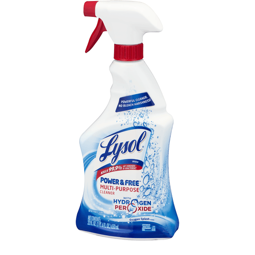 slide 3 of 9, Lysol Power & Free Oxygen Splash Scent Multi-Purpose Cleaner, 22 fl oz