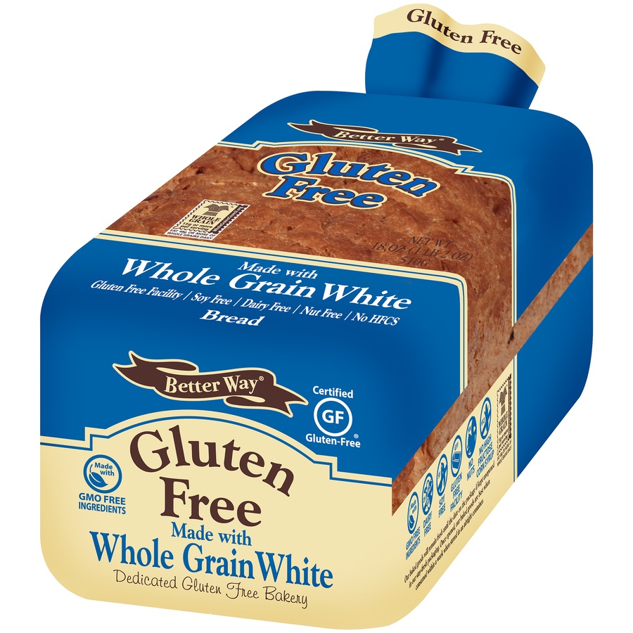 slide 2 of 7, Better Way Gluten Free Whole Grain White Bread, 18 oz