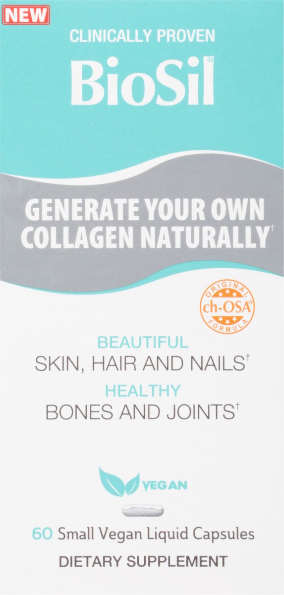 slide 6 of 9, BioSil Vegan Collagen Generator Liquid Capsules, 60 ct