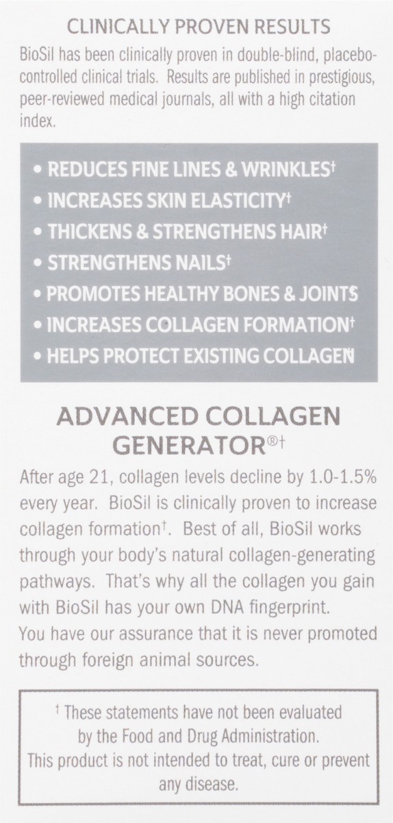 slide 8 of 9, BioSil Vegan Collagen Generator Liquid Capsules, 60 ct