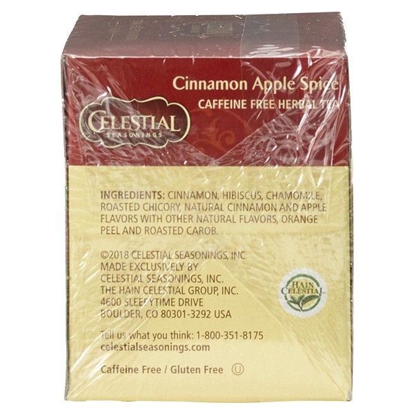 slide 4 of 5, Celestial Seasonings Caffeine Free Cinnamon Apple Spice Herbal Tea 20 Tea Bags, 20 ct