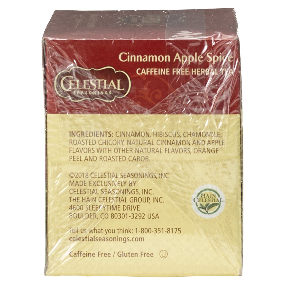 slide 3 of 5, Celestial Seasonings Caffeine Free Cinnamon Apple Spice Herbal Tea 20 Tea Bags, 20 ct
