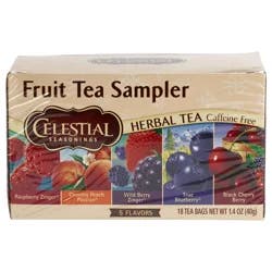 Celestial Seasonings Caffeine Free 5 Flavors Fruit Tea Sampler 18 Tea Bags - 18 ct