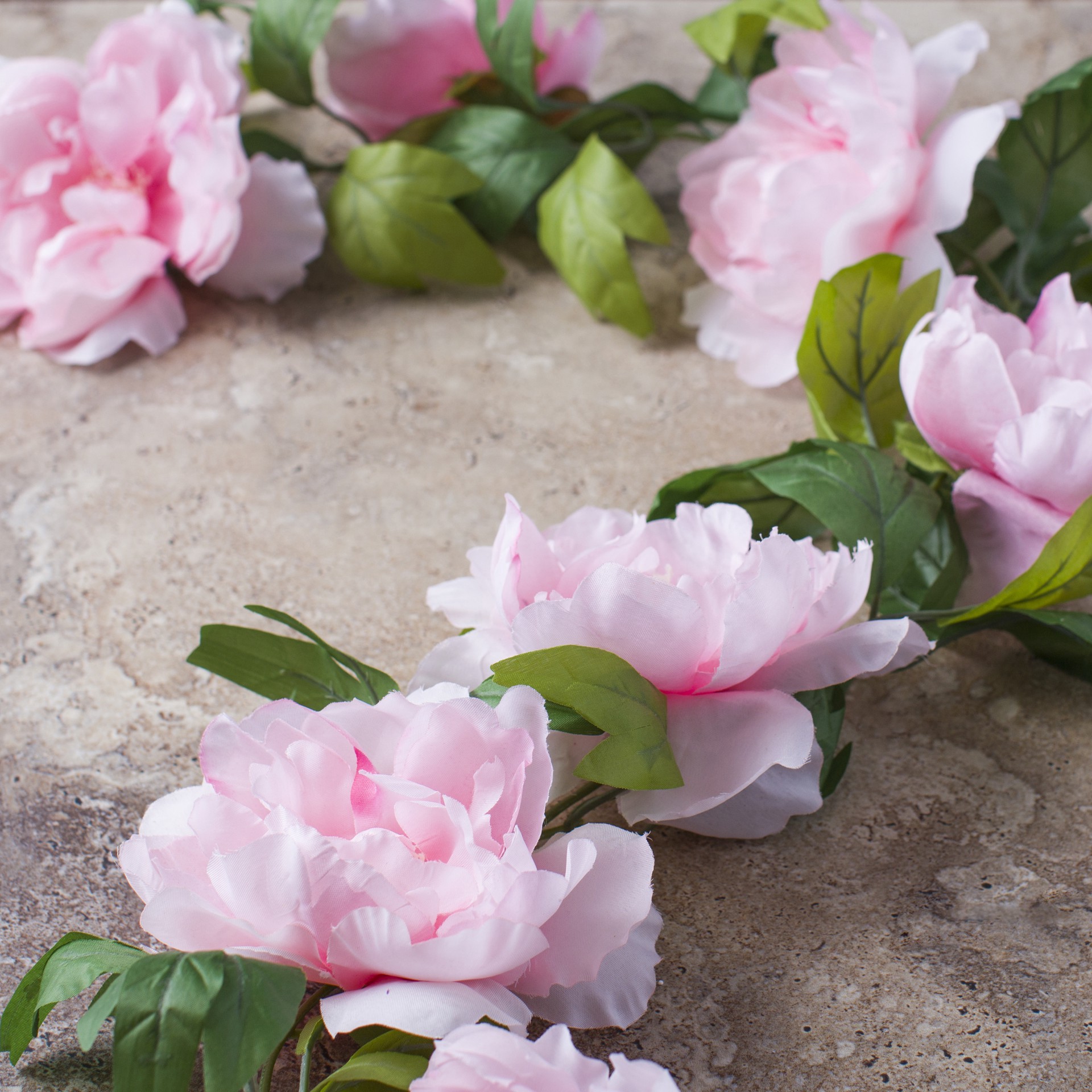slide 3 of 3, 6ft. Pink Peony Garland By Ashland, 6 ft