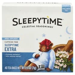 Celestial Seasonings Sleepytime Extra Caffeine Free Herbal Supplement Tea Bags - 2.5 oz