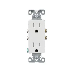 Eaton 15.0 -Amp 125-volt Residential Decorator Outlet Receptacles , White