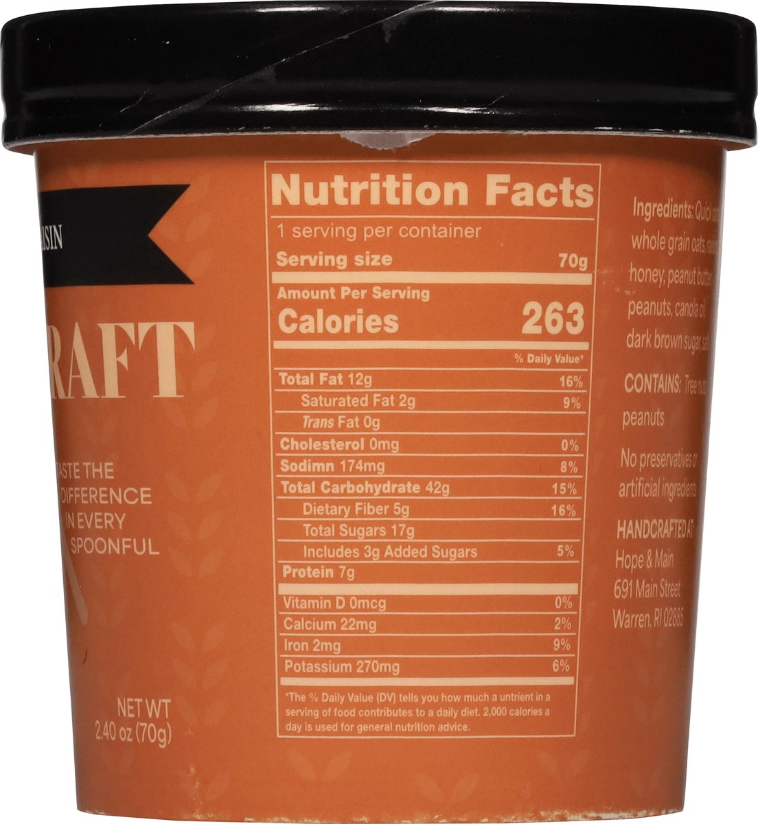 slide 5 of 15, Oatcraft Peanut Butter Raisin Oatmeal - 2 OZ, 2 oz