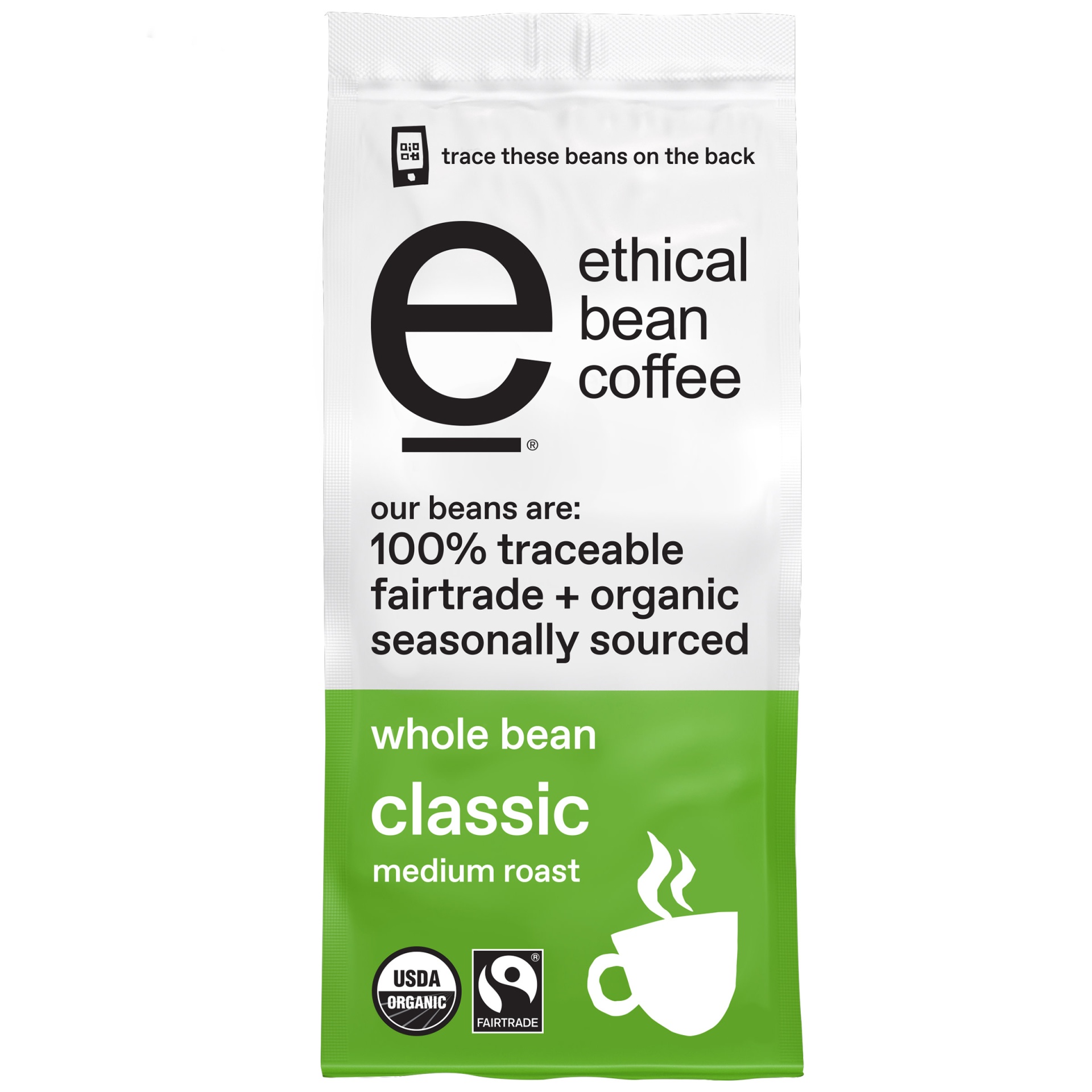 slide 1 of 1, Ethical Bean Coffee Classic Medium Roast Organic Whole Bean Coffee - 12 oz, 12 oz