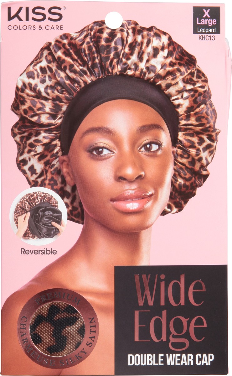 slide 7 of 12, Kiss Colors & Care Leopard Wide Edge Double Wear Cap X Large 1 ea, 1 cnt