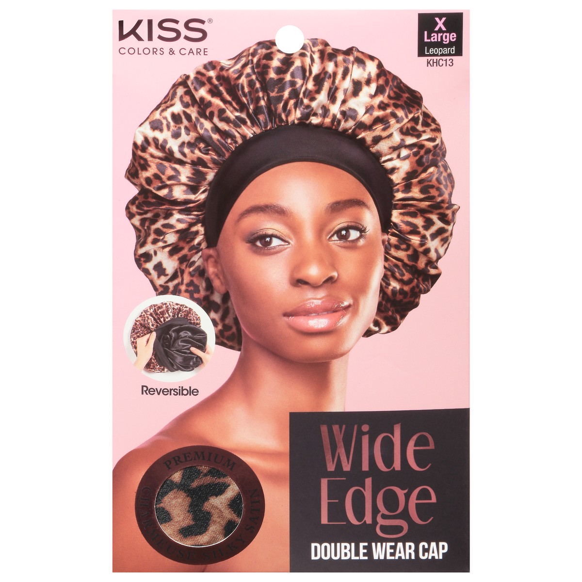 slide 2 of 12, Kiss Colors & Care Leopard Wide Edge Double Wear Cap X Large 1 ea, 1 cnt