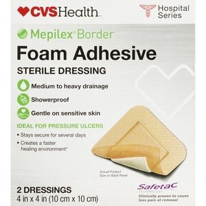 slide 1 of 1, CVS Health Foam Adhesive Sterile Dressings, 2 Ct, 1 ct