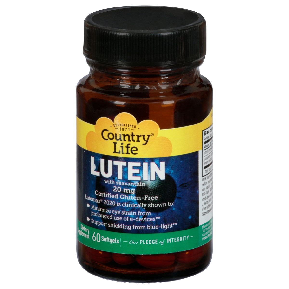 slide 3 of 9, Country Life Lutein 20mg, 60 ct