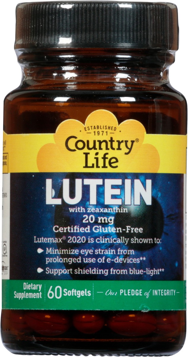 slide 6 of 9, Country Life Lutein 20mg, 60 ct