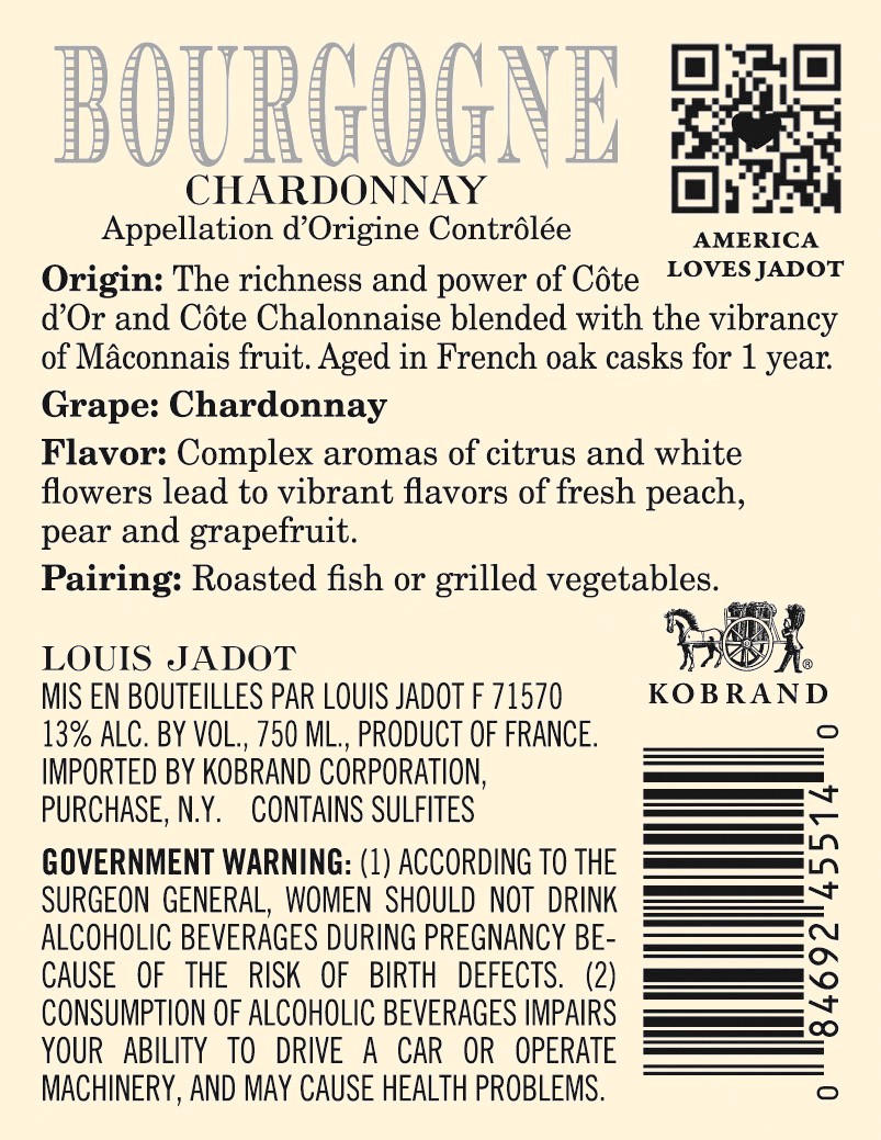 slide 2 of 2, Louis Jadot Chardonnay, 750 ml