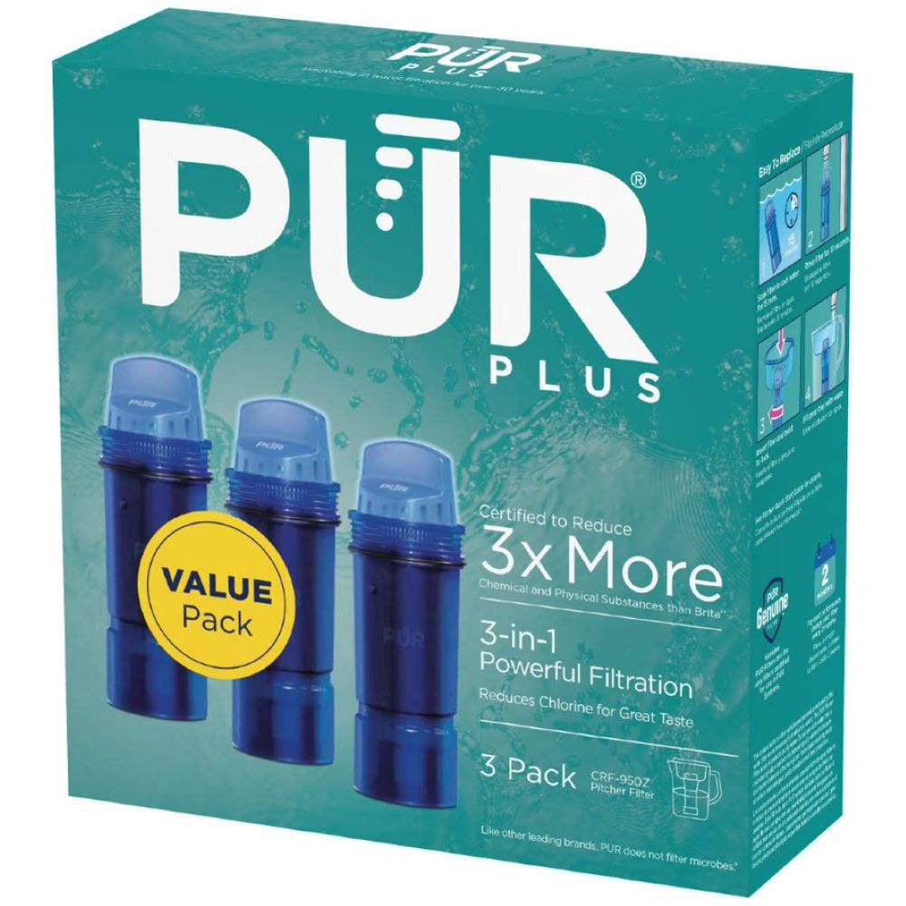 slide 1 of 4, Pur Plus Pitcher Filter 3 ea, 3 ct