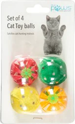 Blue Paws Set of 4 Cat Toy Balls - 4 ct