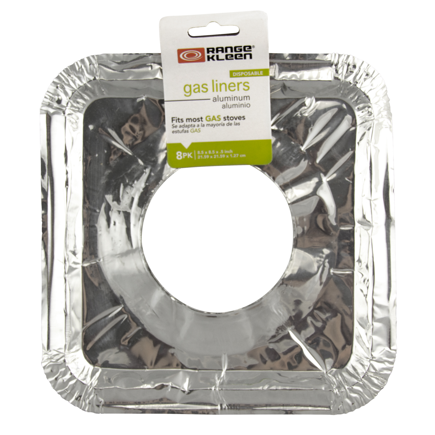 slide 1 of 2, Range Kleen Square Foil Liners Gas Stovetop 8 pack, 8 ct