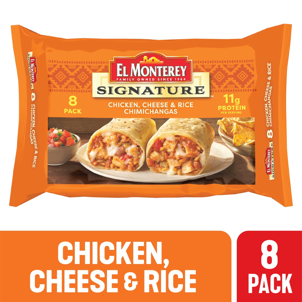 slide 8 of 9, El MontereyChicken & Monterey Jack Cheese Chimichangas, 10 ct