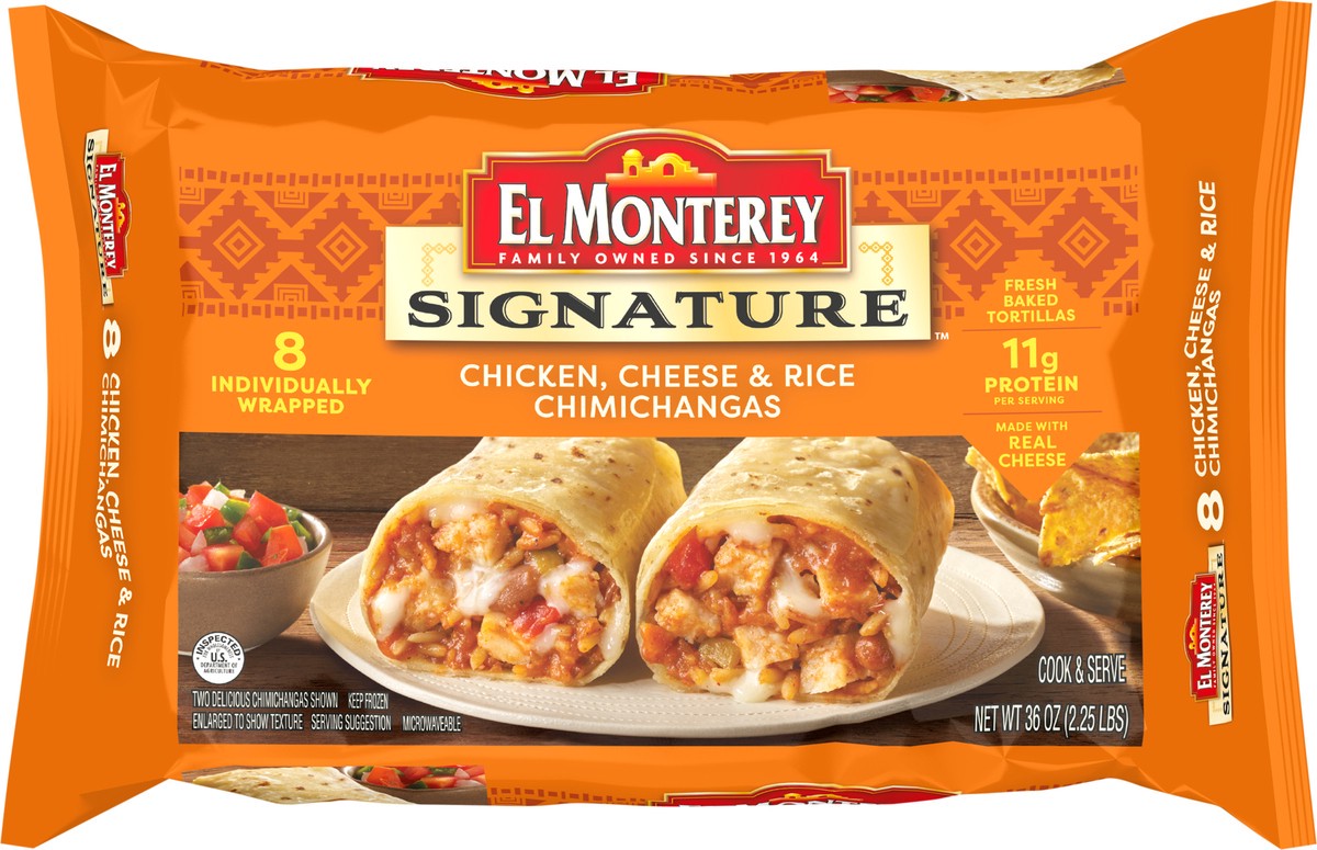 slide 9 of 9, El MontereyChicken & Monterey Jack Cheese Chimichangas, 10 ct