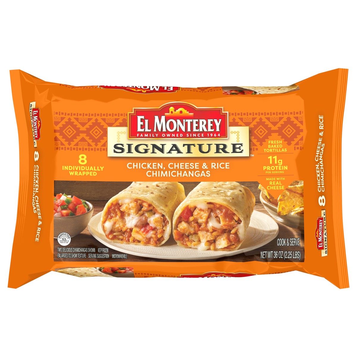 slide 1 of 9, El MontereyChicken & Monterey Jack Cheese Chimichangas, 10 ct