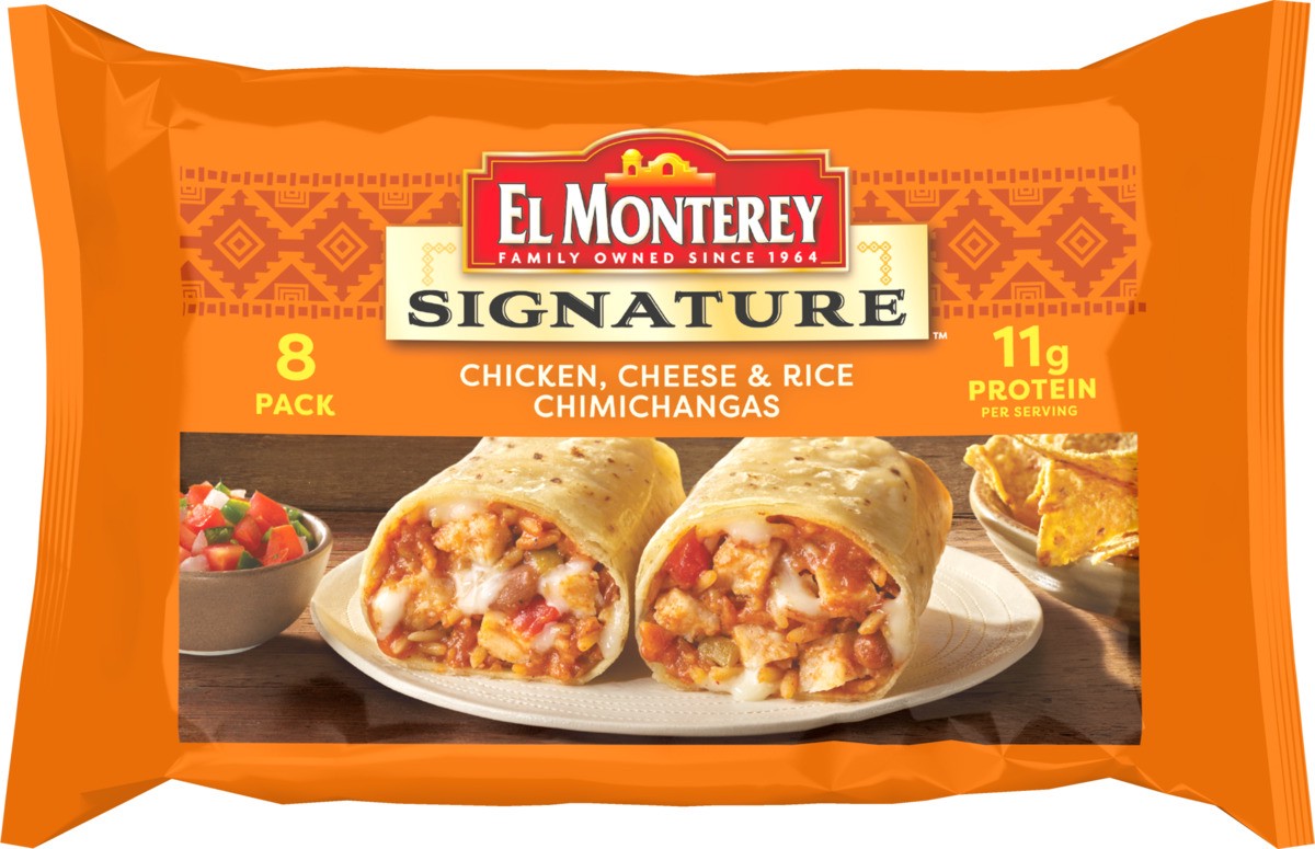 slide 1 of 9, El MontereyChicken & Monterey Jack Cheese Chimichangas, 10 ct