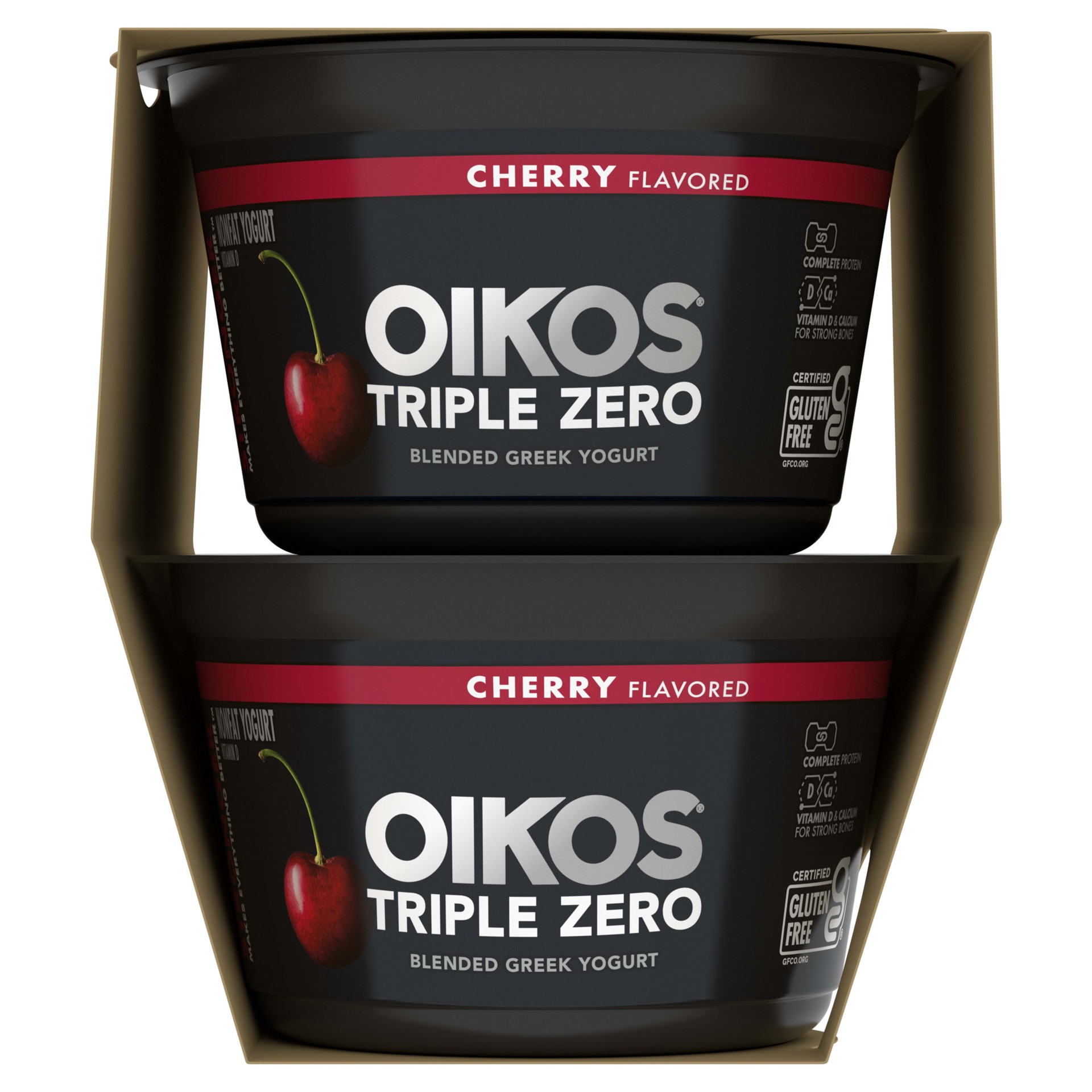 slide 4 of 5, Oikos Triple Zero Cherry Greek Yogurt - 4ct/5.3oz Cups, 