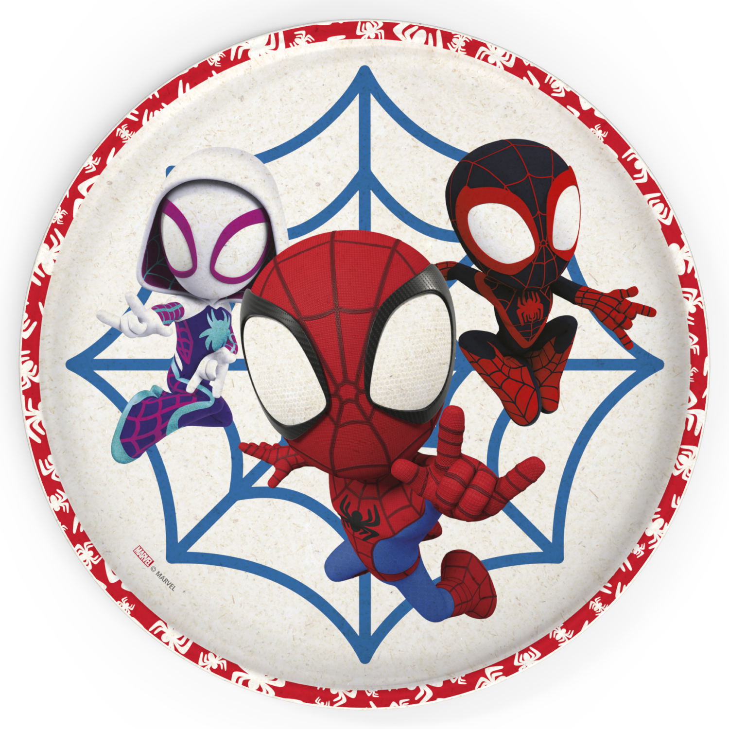 slide 1 of 1, Zak Bamboo Fiber Plate Spiderman, 1 ct