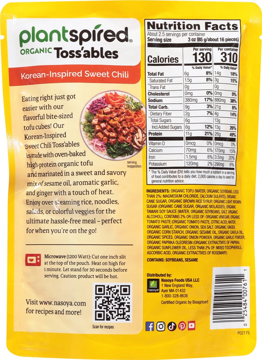 slide 8 of 9, Nasoya Toss'ables, Organic, Korean-Inspired Sweet Chili, 7 oz