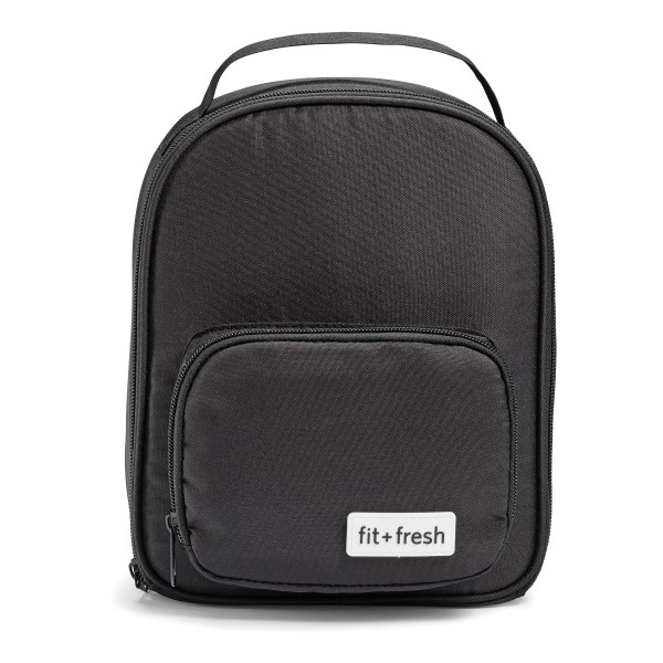 slide 1 of 3, Fit & Fresh Mia Lunch Bag, Black, 1 ct