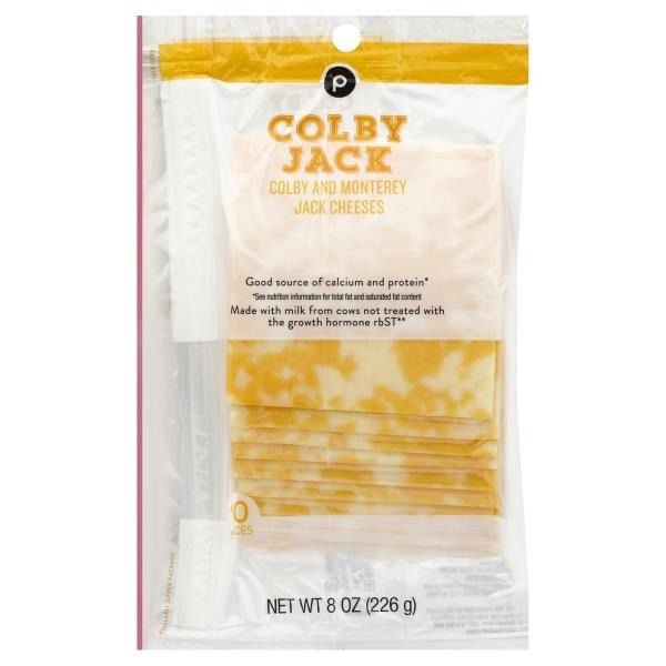 slide 1 of 1, Publix Colby Jack Cheese Slices, 8 oz