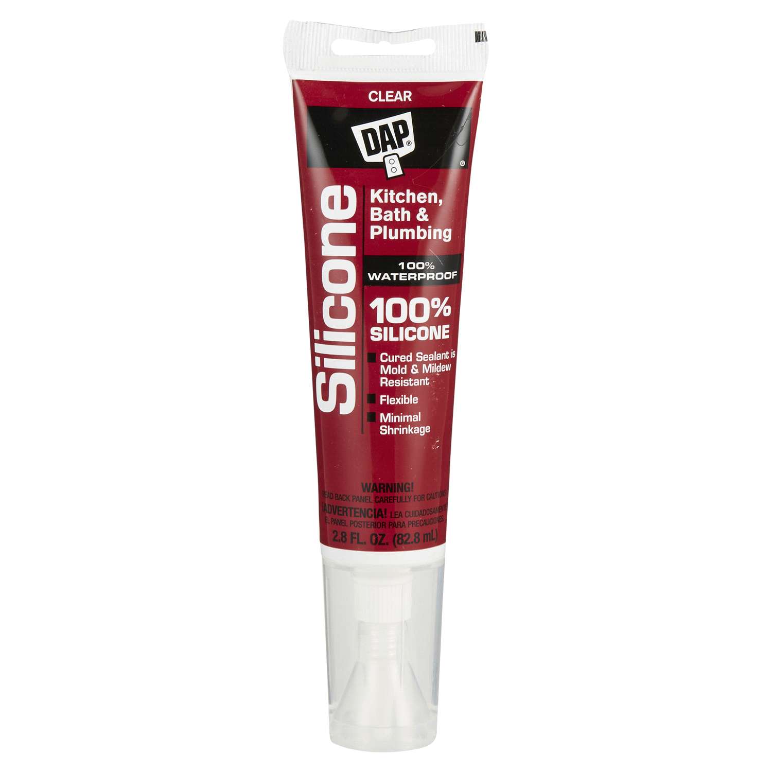 slide 1 of 2, Dap® Kitchen & Bath 100% Silicone Rubber Sealant - 2.8 Fl Oz - Clear, 2.8 fl oz